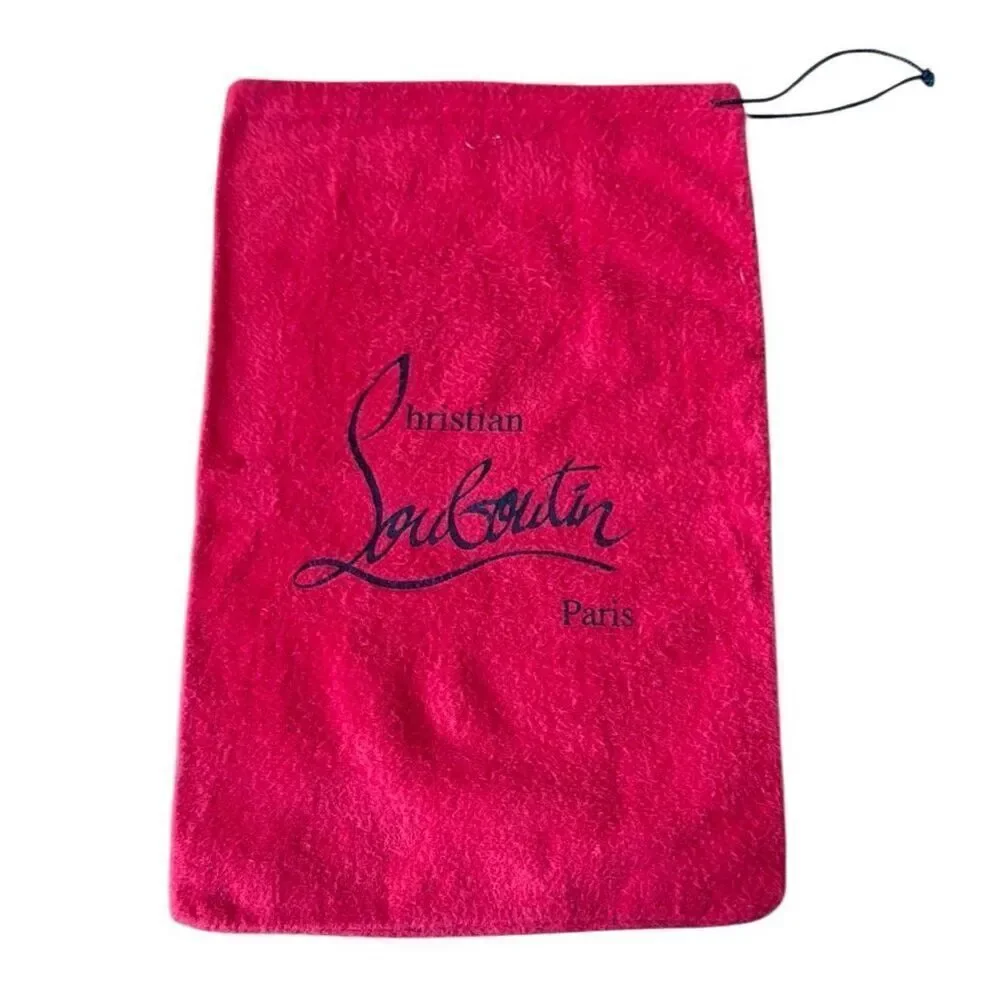 Christian Louboutin red travel dust bag 14”x9”